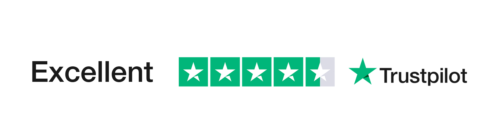 Excellent 4.4 star Trustpilot